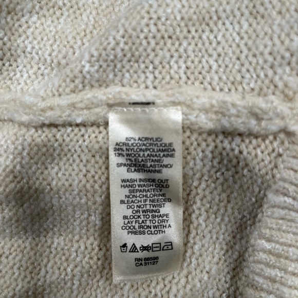 DKNY cream cowl neck sweater - Picture 5 of 7